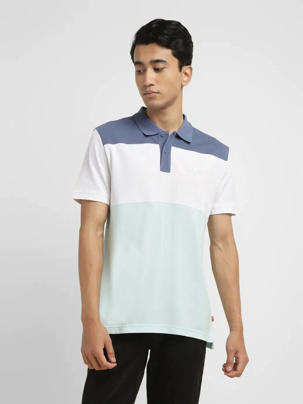 Men's Colorblock Slim Fit Polo T-shirt