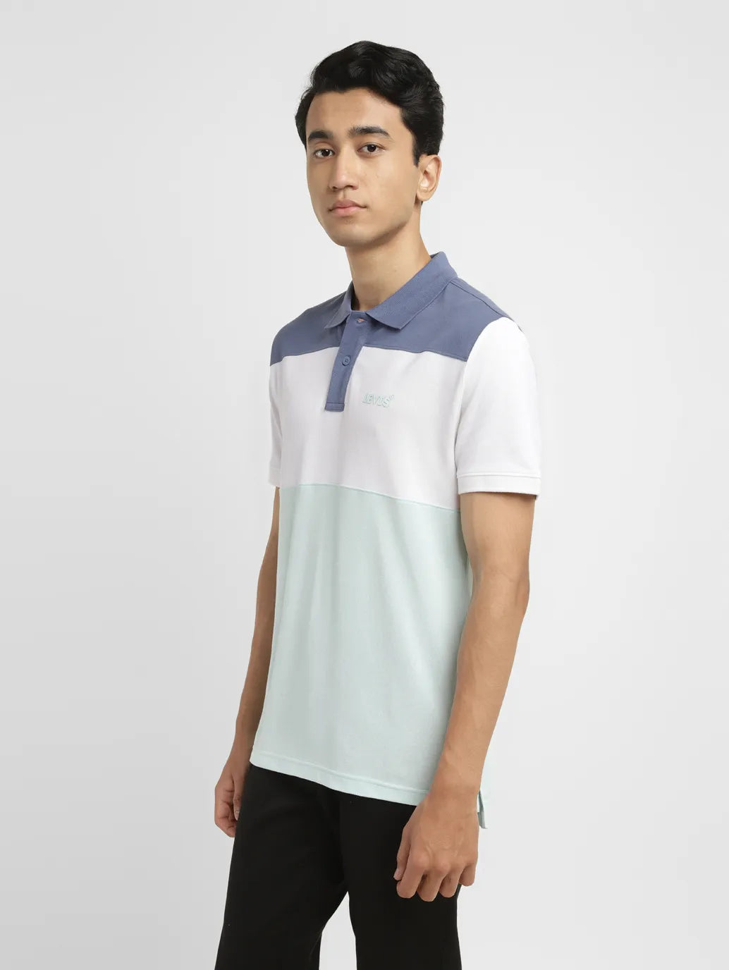 Men's Colorblock Slim Fit Polo T-shirt