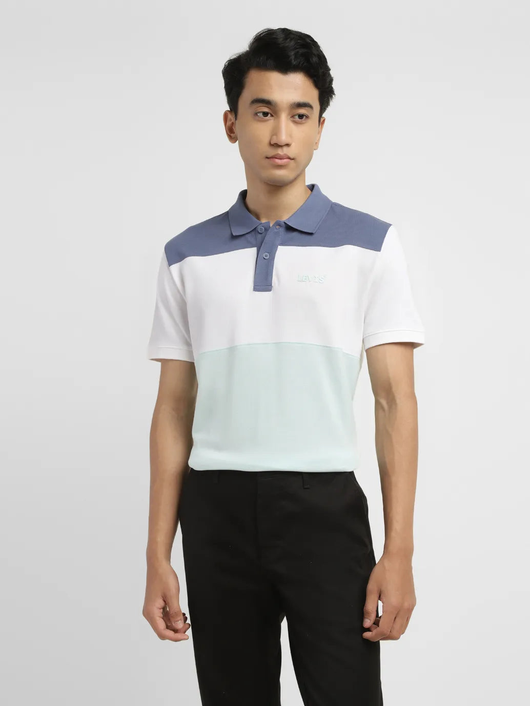 Men's Colorblock Slim Fit Polo T-shirt