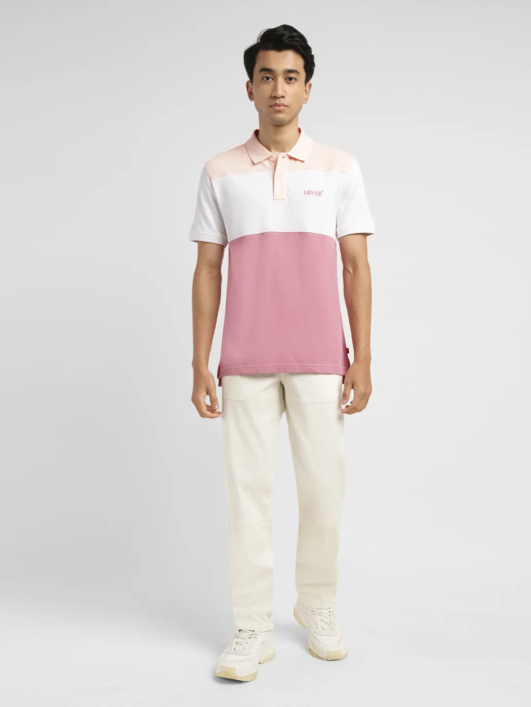 Men's Colorblock Slim Fit Polo T-shirt