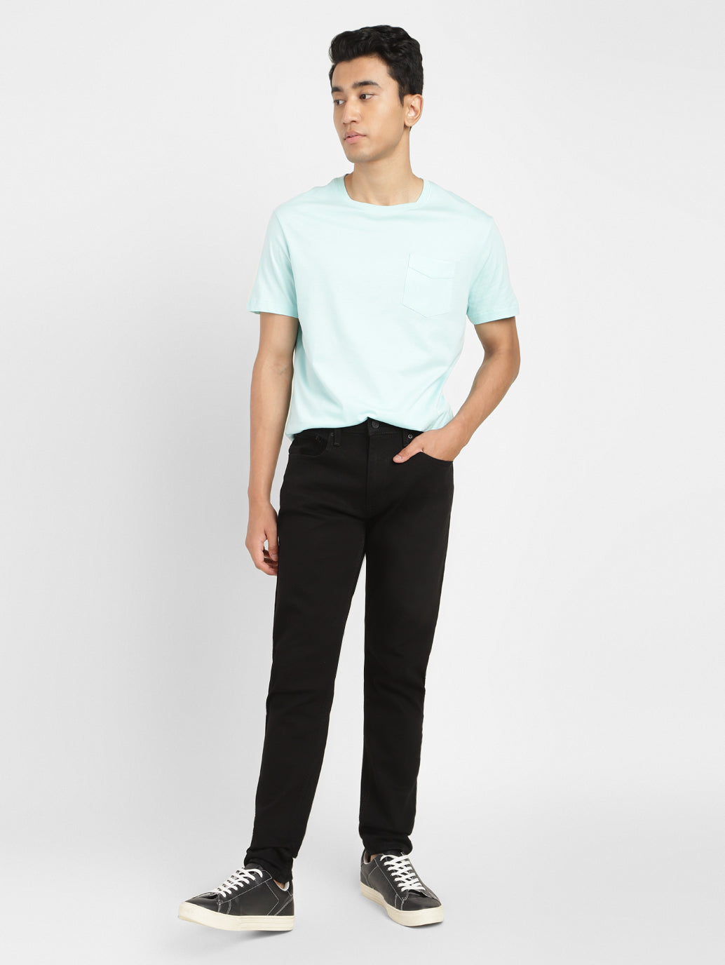 Men's 512 Black Slim Tapered Fit Mid Rise Jeans