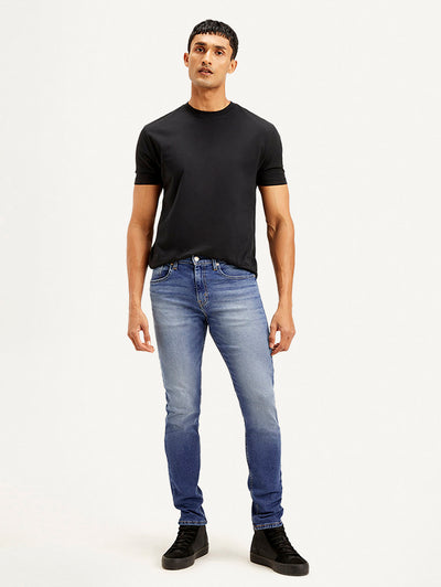 levi's Men's 512 Blue Slim Tapered Fit Mid Rise Jeans-picture-29
