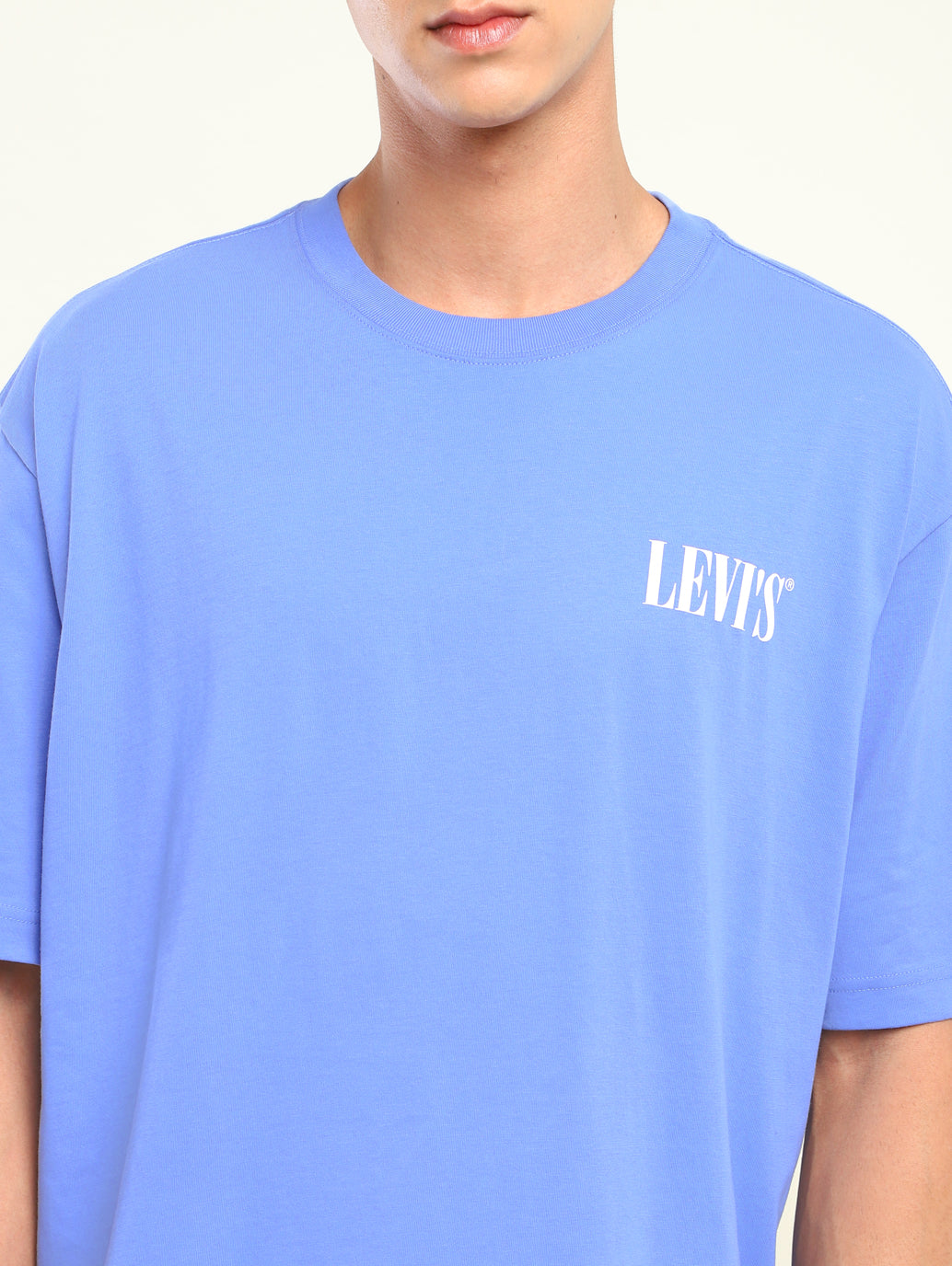 Men's Solid Loose Fit T-Shirt - Details View