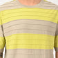Men's Striped Loose Fit Textured T-Shirt - detail View