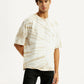 Men's Overdyed Cream Loose Fit T-shirt - Styleshot View