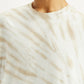 Men's Overdyed Cream Loose Fit T-shirt - Detail View