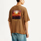 Men's Graphic Print Loose Fit T-shirt - Back View