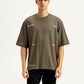 Men's Typography Loose Fit T-Shirt - Front View