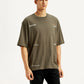 Men's Typography Loose Fit T-Shirt - Side View