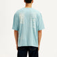 Men's Typography Loose Fit T-Shirt - Back View