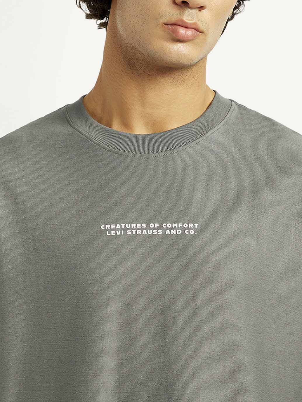 Men's Graphic Print Loose Fit T-shirt - Detail View