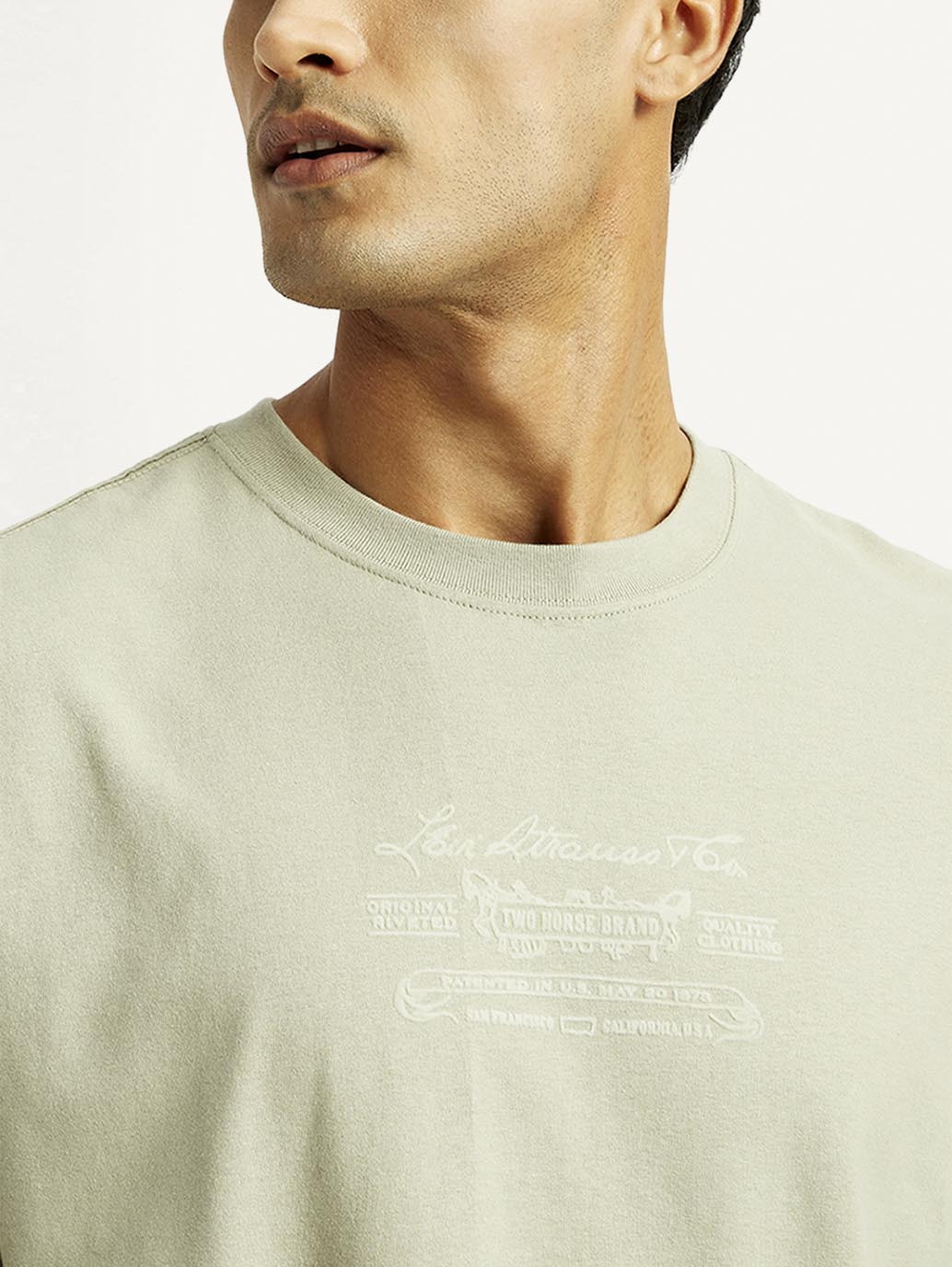 Men's Graphic Print Loose Fit T-shirt - Detail View