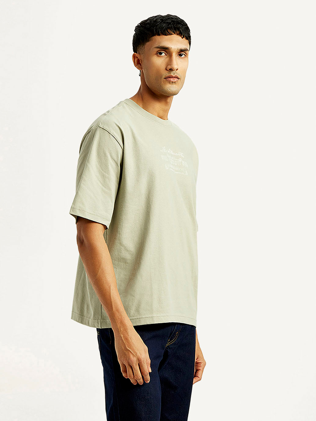 Men's Graphic Print Loose Fit T-shirt - Side View