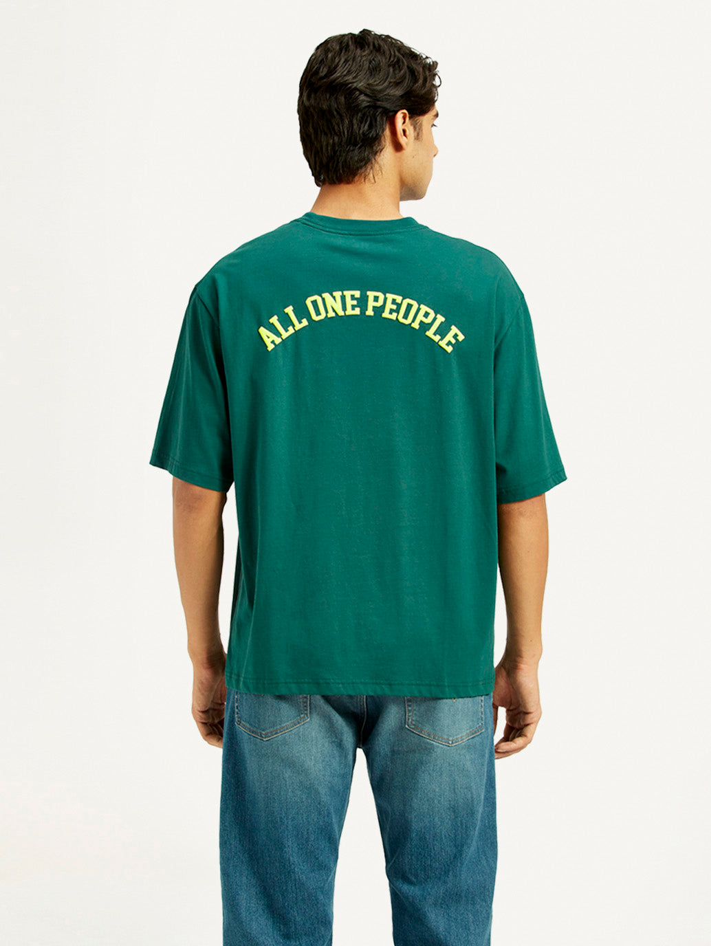 Men's Graphic Loose Fit T-Shirt - Back View