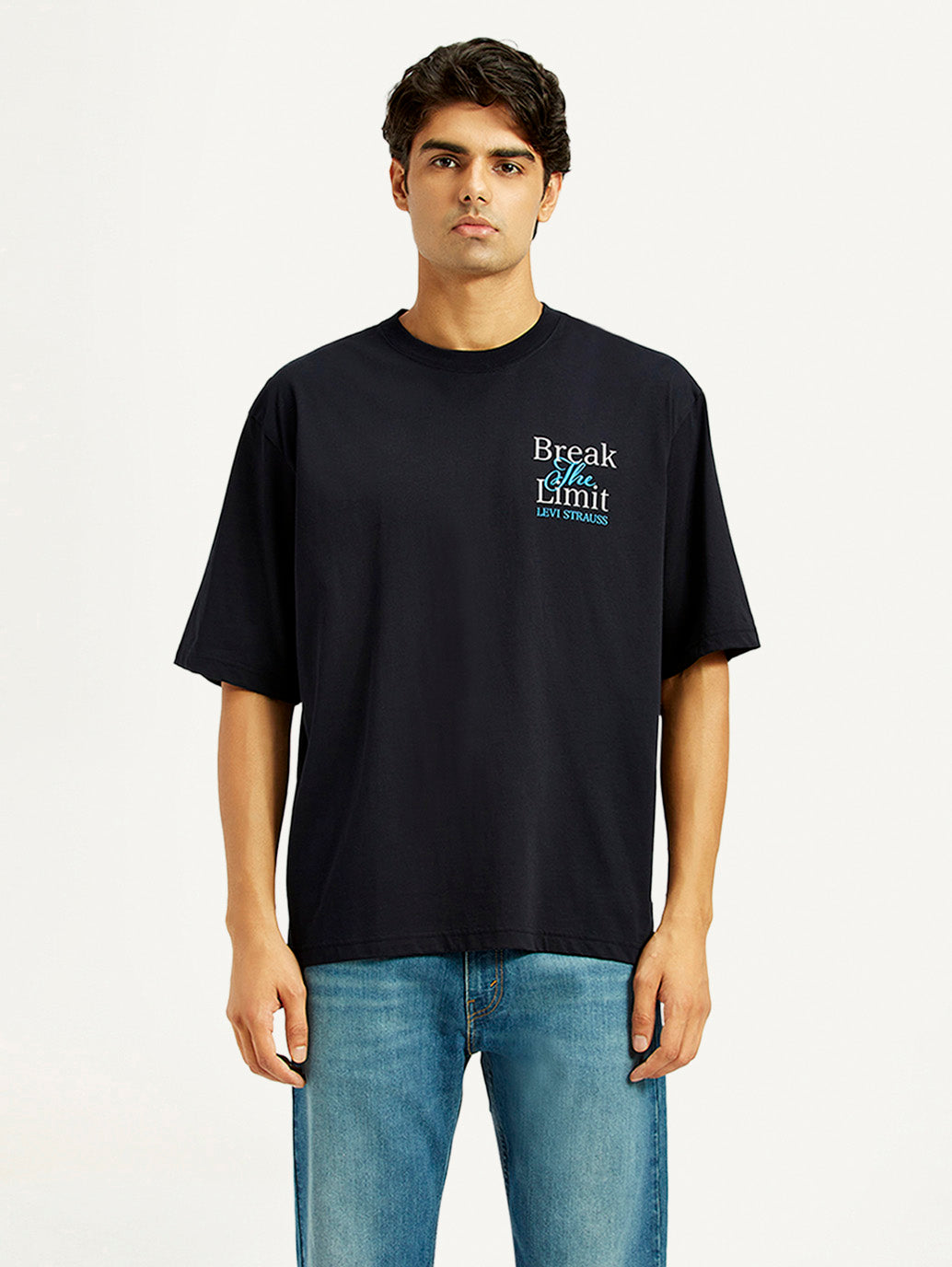 Men's Graphic Loose Fit T-Shirt - Front View