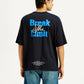 Men's Graphic Loose Fit T-Shirt - Back View