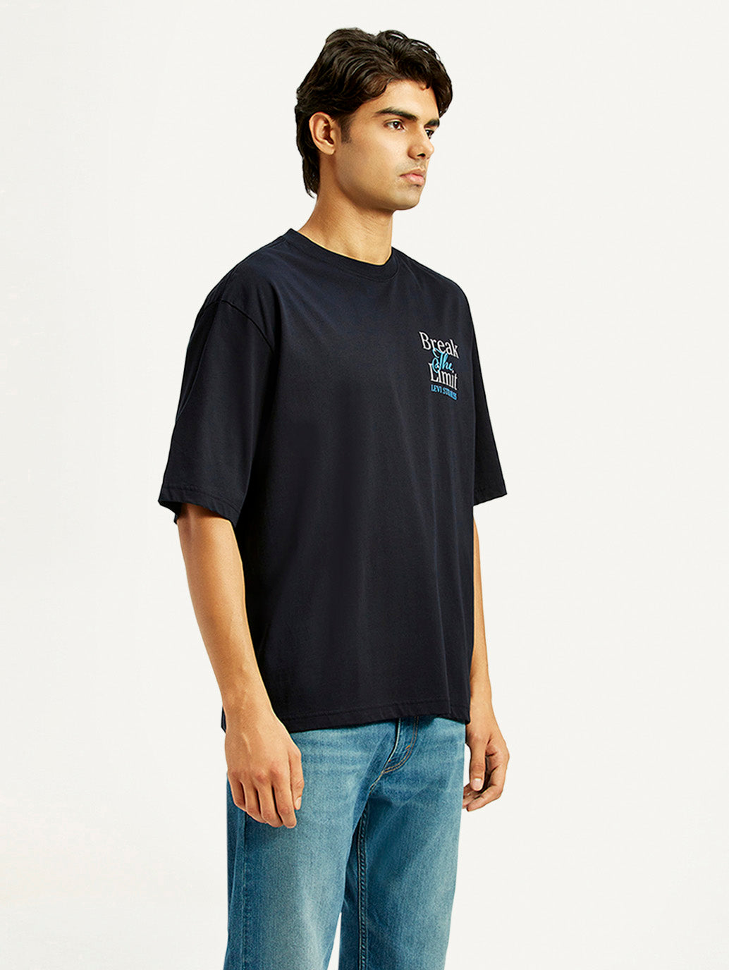 Men's Graphic Loose Fit T-Shirt - Side View