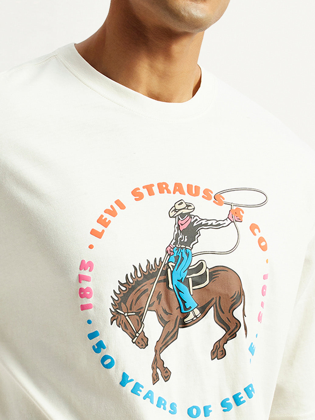 Men's Graphic Loose Fit T-Shirt - Detail View