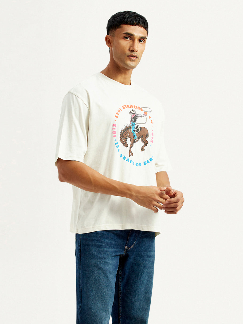 Men's Graphic Loose Fit T-Shirt - Side View