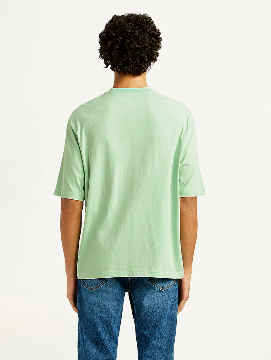 Men's Graphic Loose Fit T-Shirt - Back View