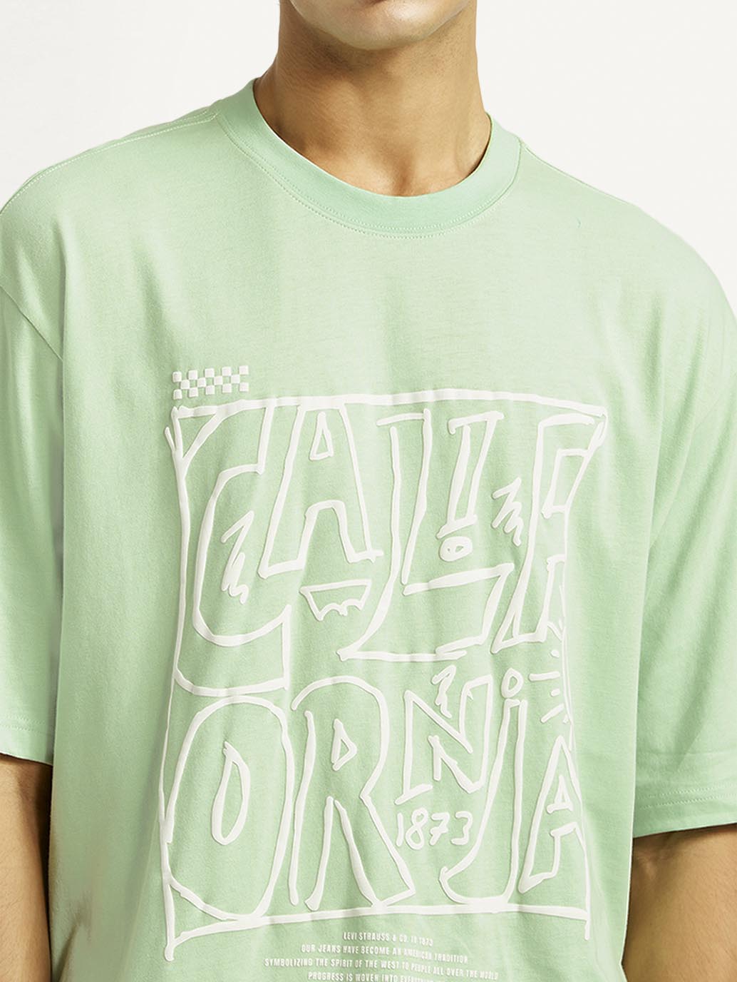 Men's Graphic Loose Fit T-Shirt - Detail View