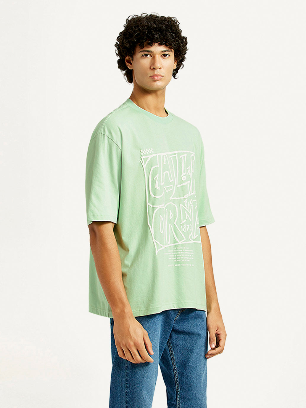 Men's Graphic Loose Fit T-Shirt - Side View