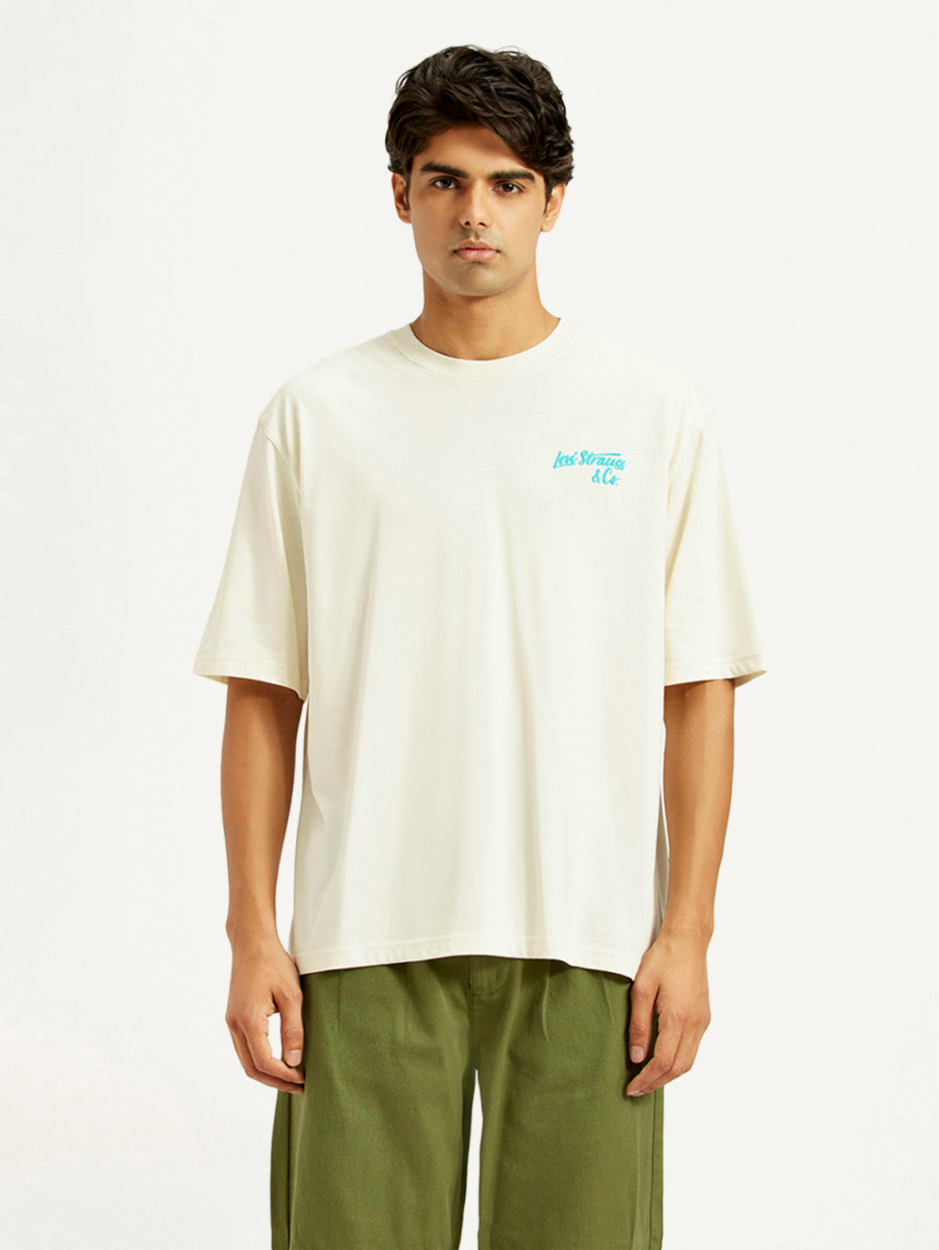 Men's Graphic Loose Fit T-Shirt - Front View