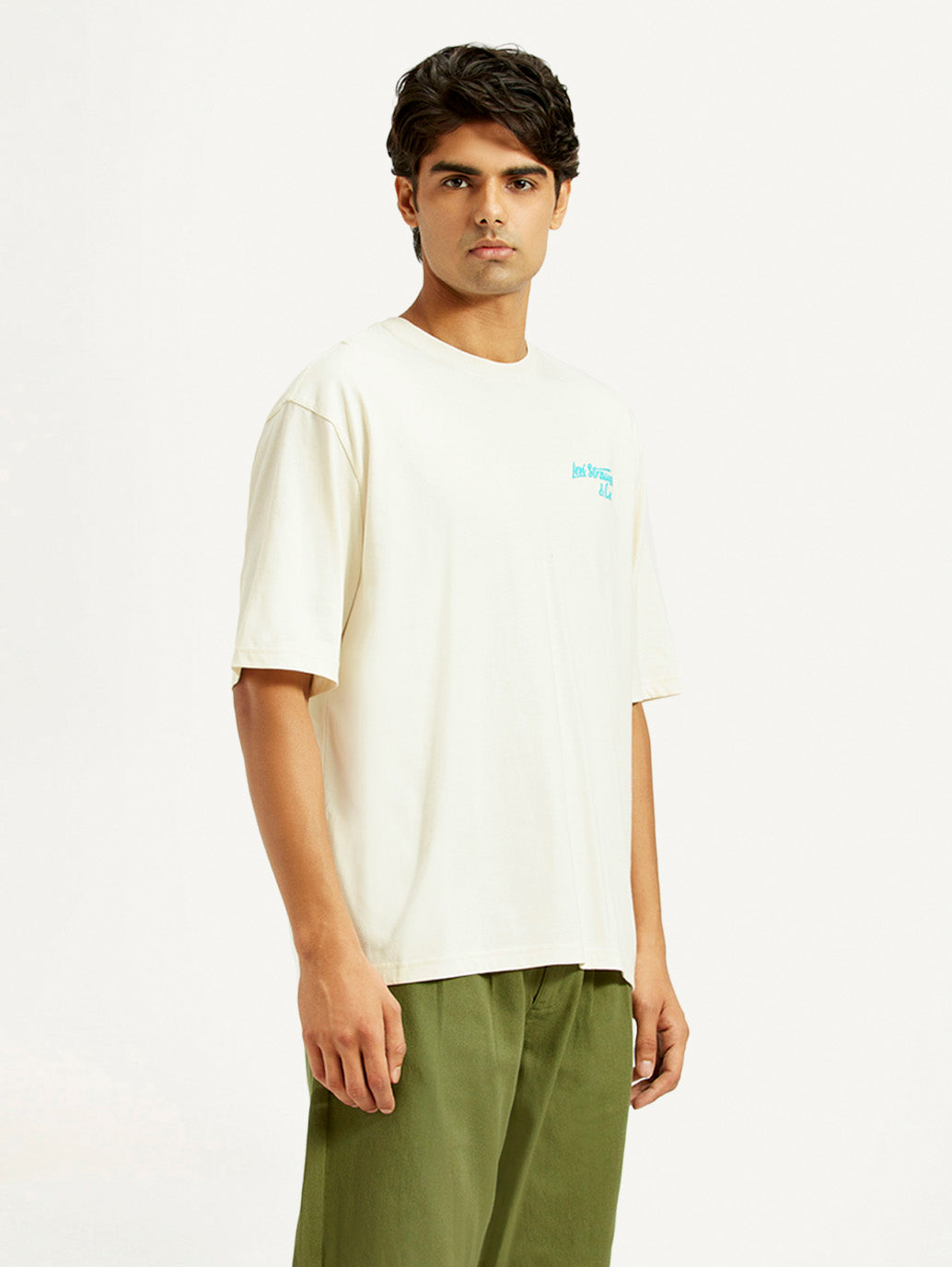 Men's Graphic Loose Fit T-Shirt - Side View