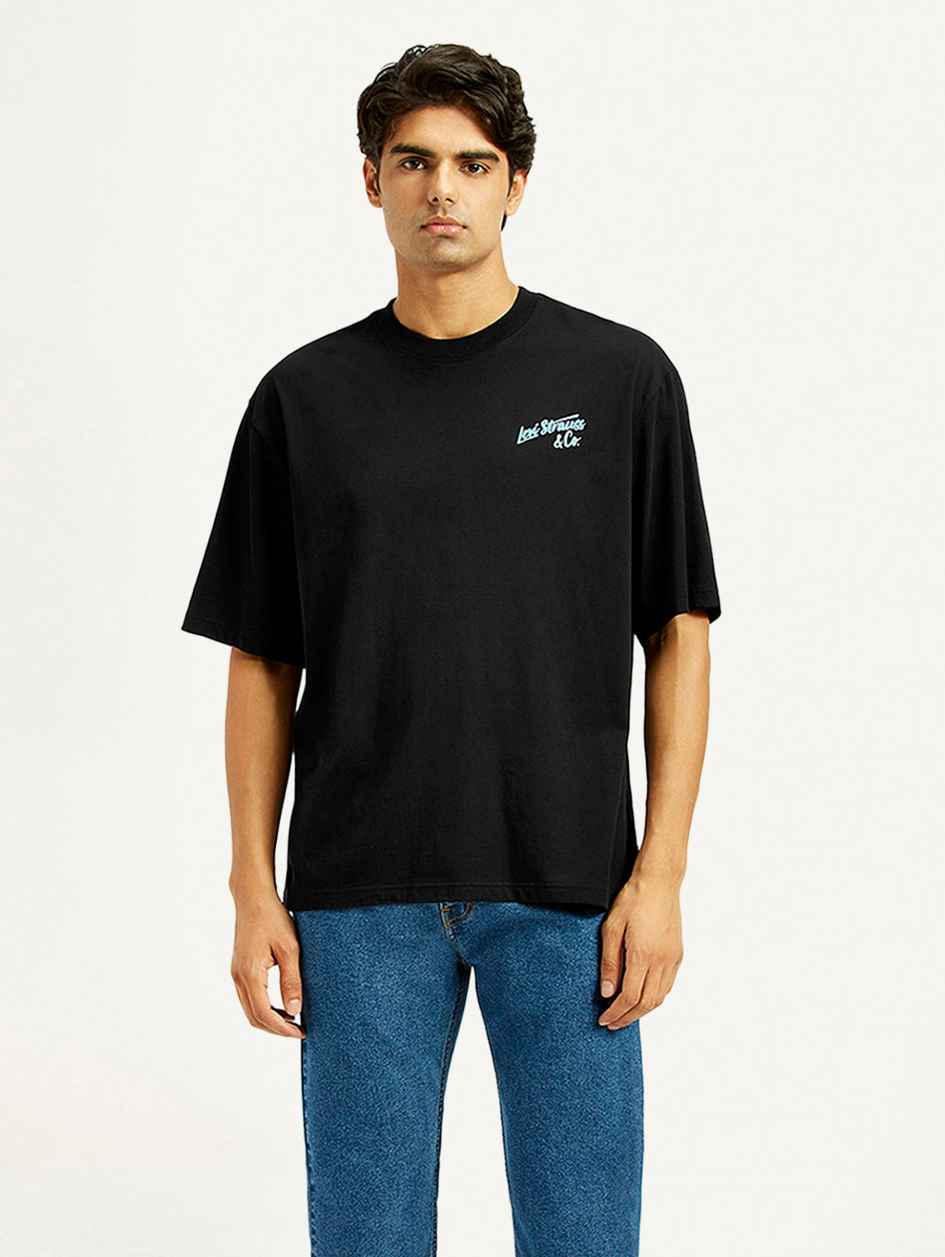 Men's Graphic Loose Fit T-Shirt - Front View