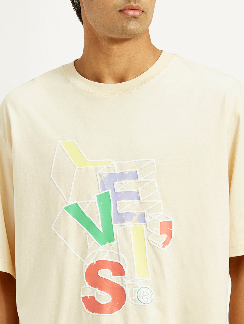 Men's Graphic Loose Fit T-Shirt - Detail View