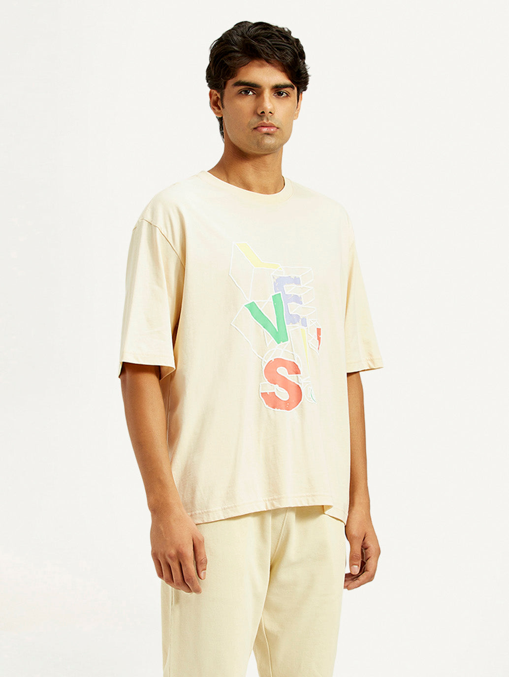 Men's Graphic Loose Fit T-Shirt - Side View