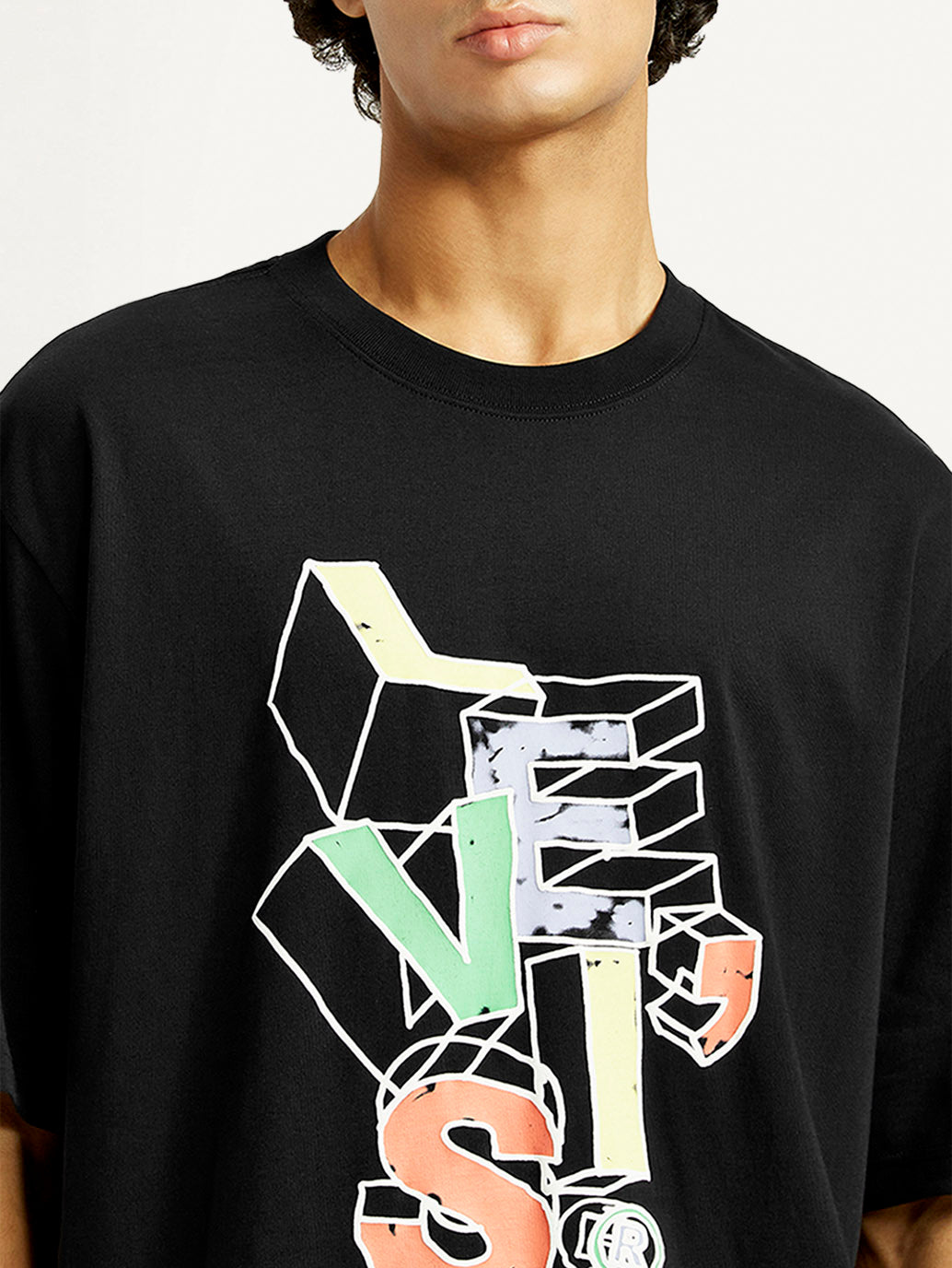 Men's Graphic Loose Fit T-Shirt - Detail View