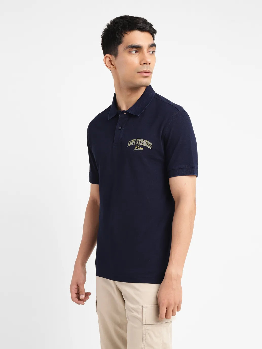 Men's Solid Slim Fit Polo T-shirt