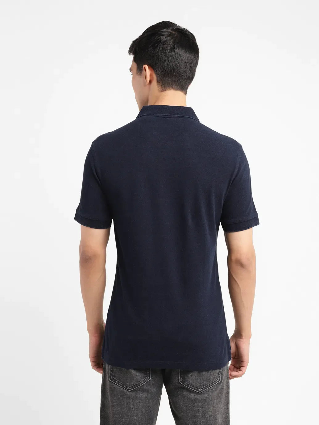 Men's Brand Logo Slim Fit Polo T-shirt