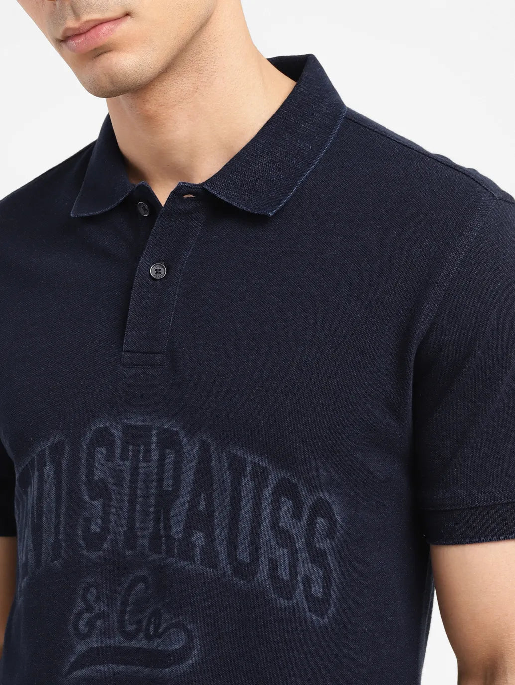 Men's Brand Logo Slim Fit Polo T-shirt