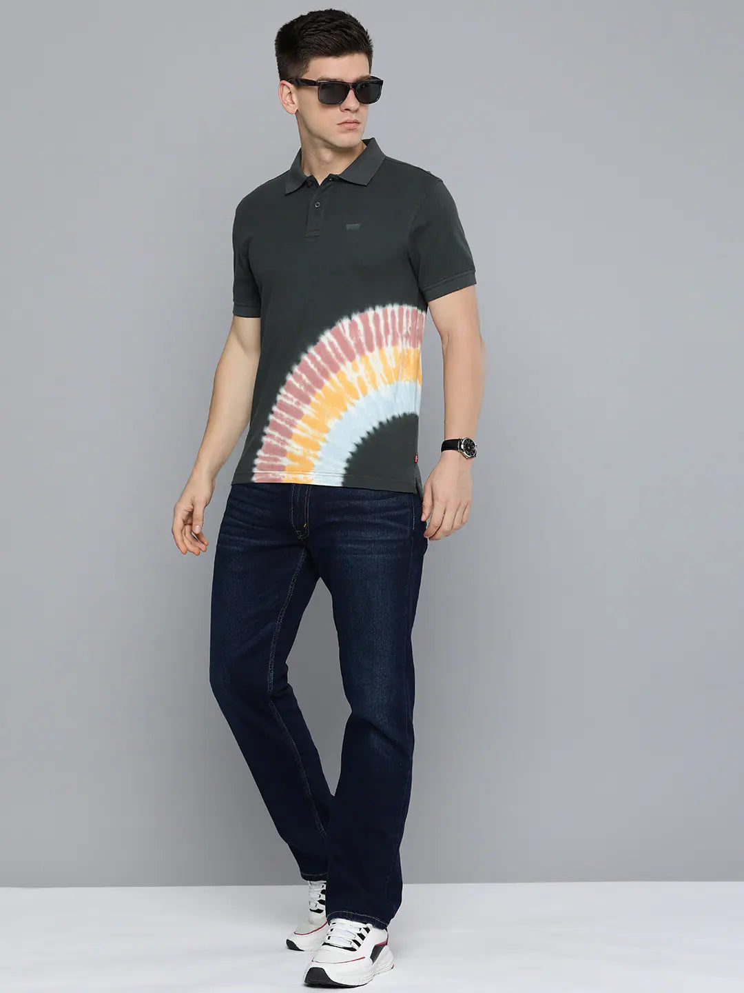 Men's Tie - Dye Slim Fit Polo T-shirt