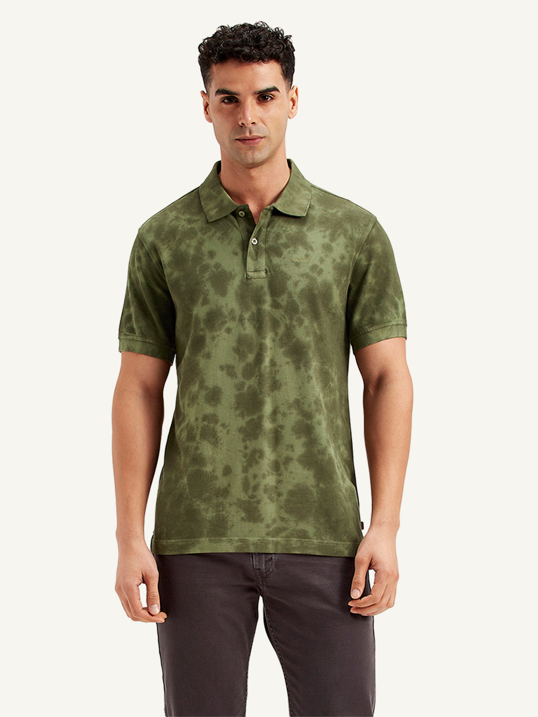 Men's Tie -Dye Slim Fit Polo T-Shirt