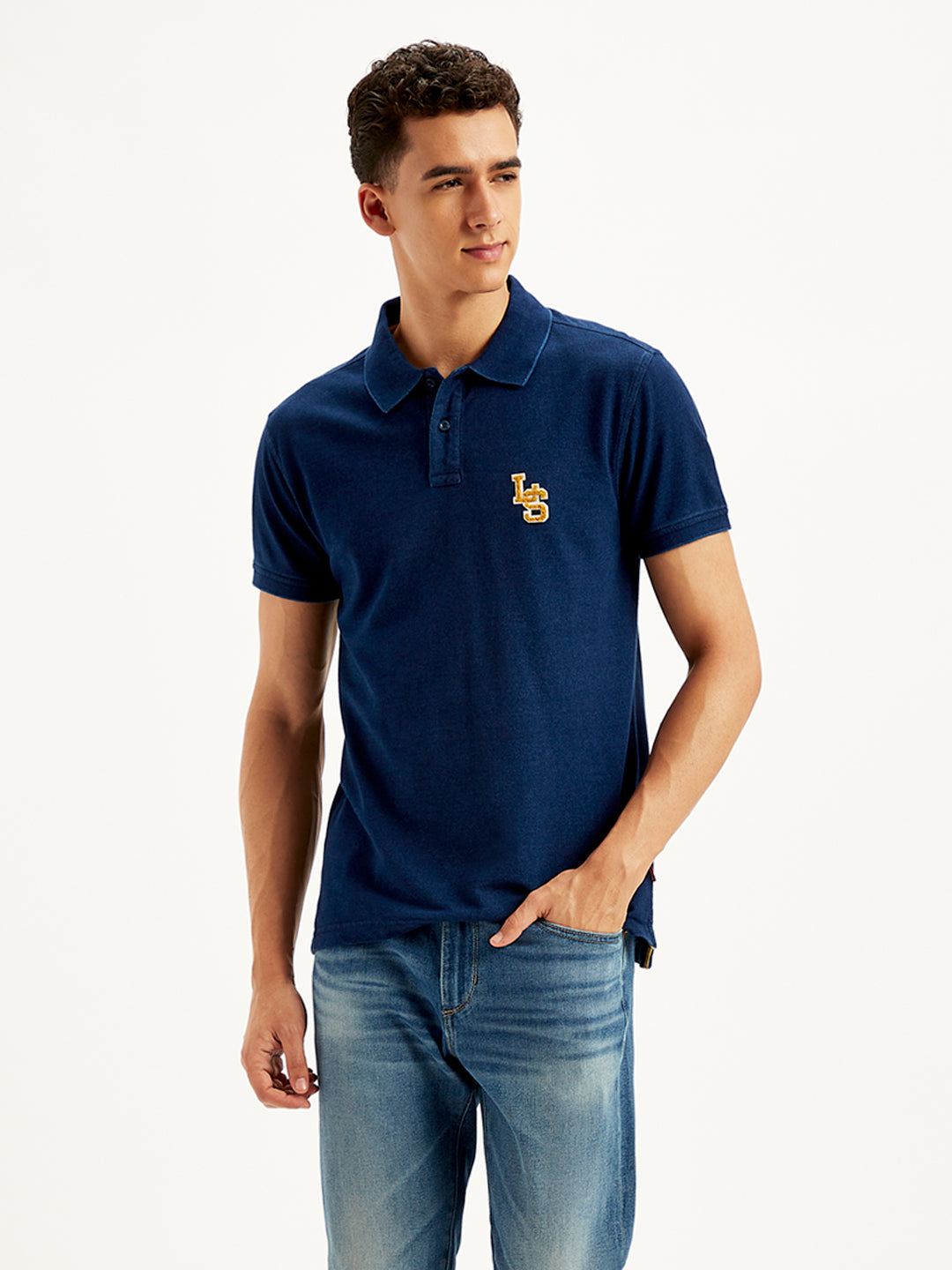 Men's Solid Slim Fit Polo T-Shirt