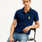 Men's Solid Slim Fit Polo T-Shirt