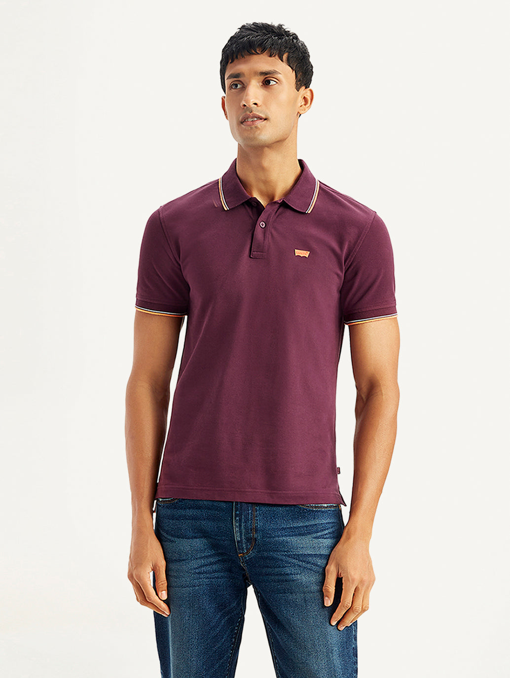 Men's Solid Slim Fit Polo T-shirt