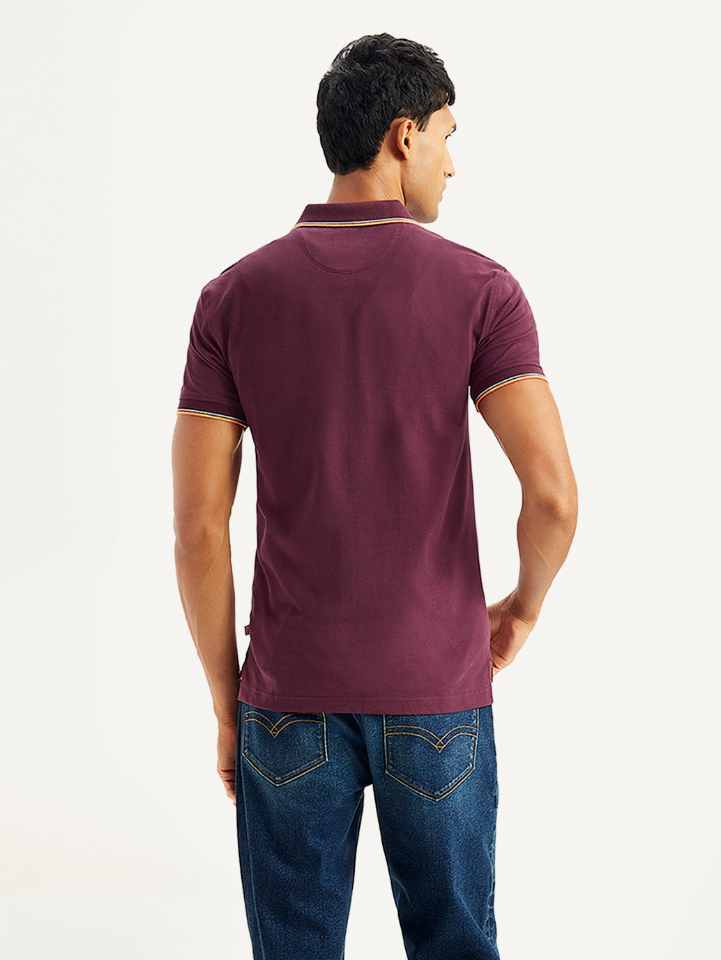 Men's Solid Slim Fit Polo T-shirt