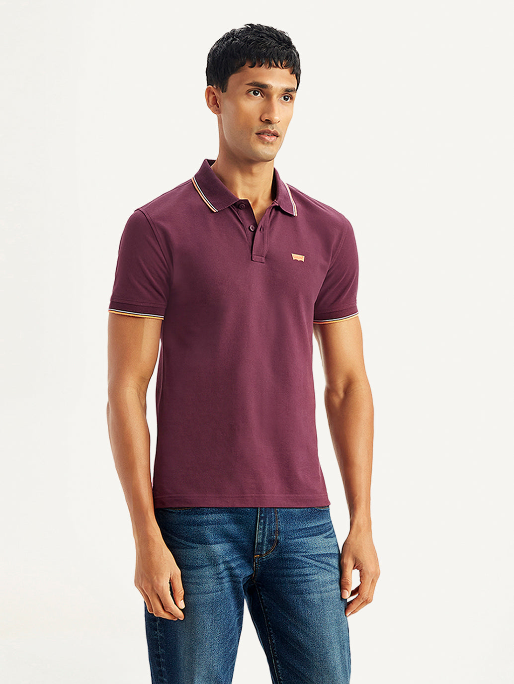 Men's Solid Slim Fit Polo T-shirt