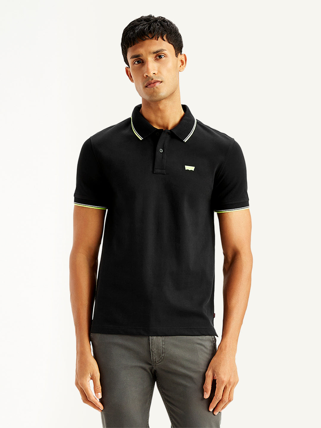 Men's Solid Slim Fit Polo T-Shirt