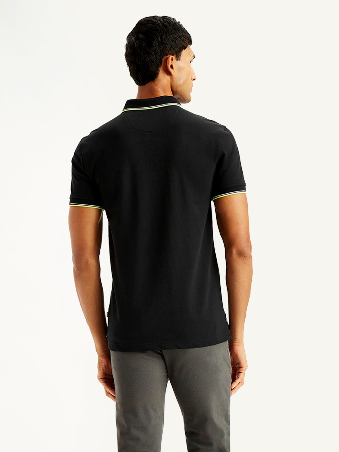 Men's Solid Slim Fit Polo T-Shirt