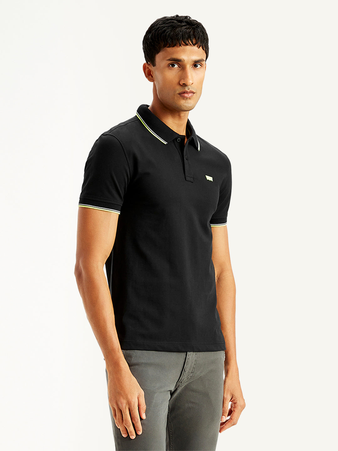 Men's Solid Slim Fit Polo T-Shirt