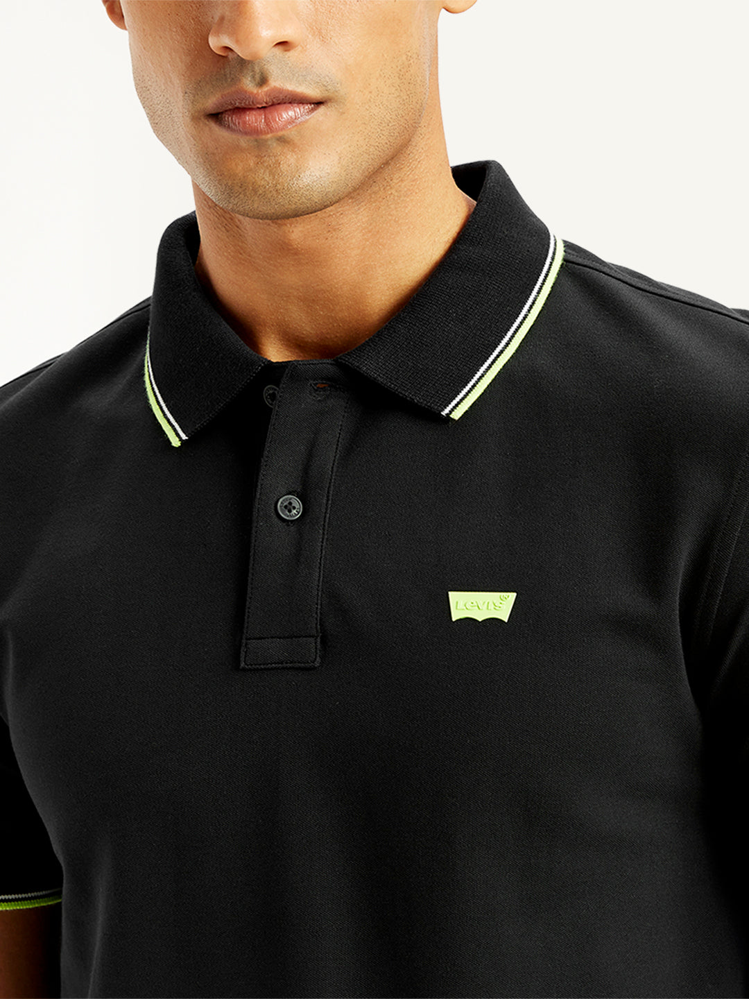 Men's Solid Slim Fit Polo T-Shirt