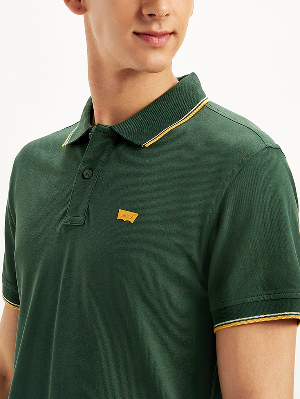 Men's Solid Slim Fit Polo T-Shirt