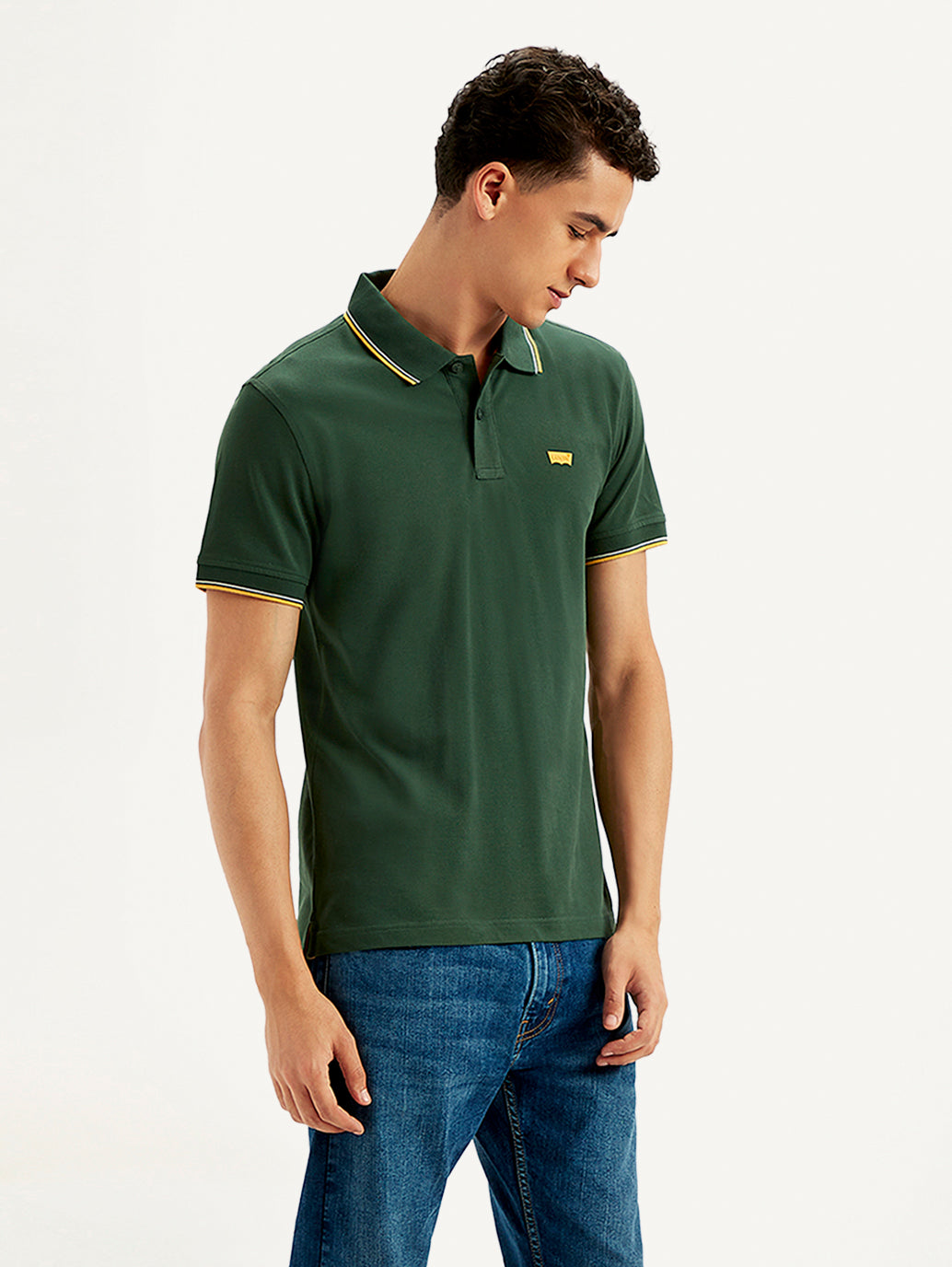 Men's Solid Slim Fit Polo T-Shirt