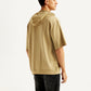 Men's Embossed Tan Hooded Sweatshirt