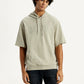 Men's Typographic Printed Hooded Sweatshirt - Front View